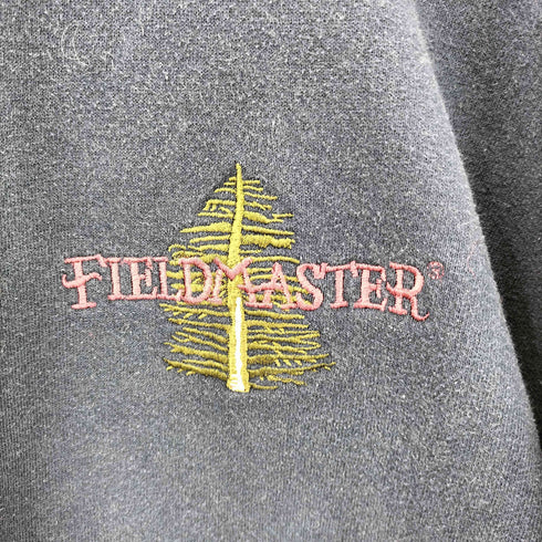 フィールドマスター fieldmaster 90s USA製 ロゴ刺繍 クルーネック スウエットトレーナー メンズ XL