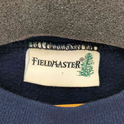 フィールドマスター fieldmaster 90s USA製 ロゴ刺繍 クルーネック スウエットトレーナー メンズ XL