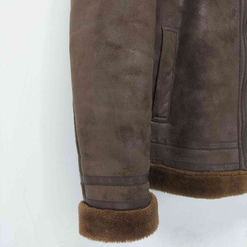 ユナイテッドカラーズオブベネトン UNITED COLORS OF BENETTON チンストラップ フェイクスエード ジップアップジャケット メンズ 48