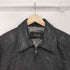 REILLY OLMES 襟付きジップアップレザージャケット ダブルジップ メンズ import:L
