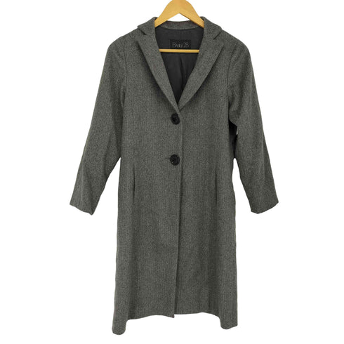 バジーレヴェントット BASILE 28 カシミヤ100 ヘリンボーン チェスターコート レディース JPN:40