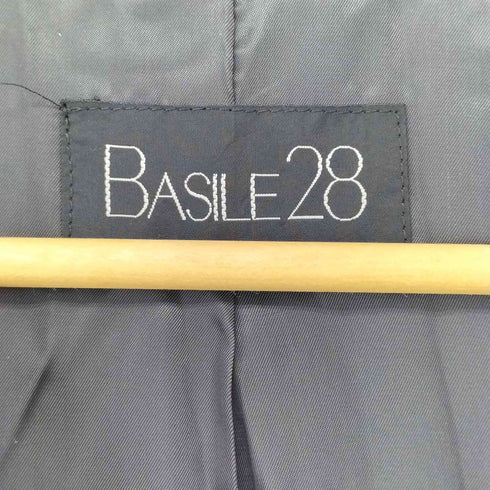 バジーレヴェントット BASILE 28 カシミヤ100 ヘリンボーン チェスターコート レディース JPN:40