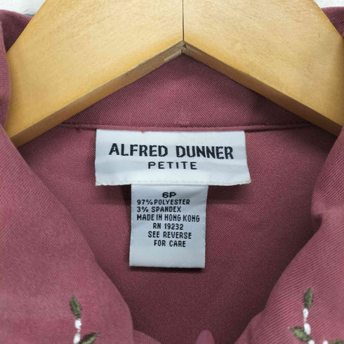 アルフレッドダナー ALFRED DUNNER PETITE 襟刺繍スイングトップジャケット レディース 6P