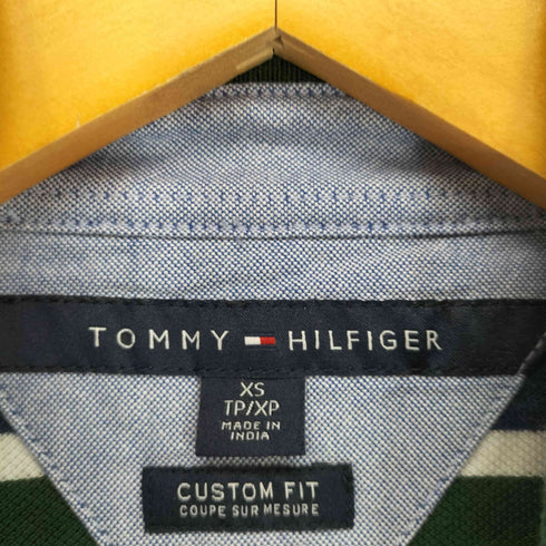 トミーヒルフィガー TOMMY HILFIGER CUSTOM FIT 刺繍ロゴ ポロシャツ メンズ import:XS