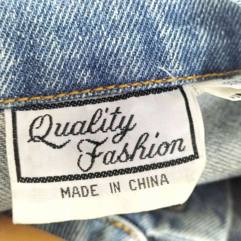 Quality Fashion イラストデザインデニムトラッカージャケット メンズ 40