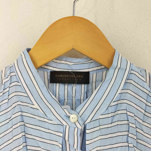 トゥモローランドコレクション TOMORROWLAND collection トラックストライプ フレアヨークブラウス レディース JPN:36