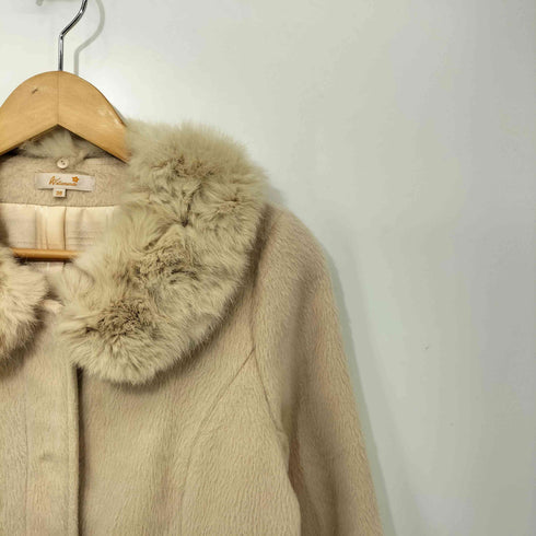 Allamanda ラビットファー シャギー ミドルコート レディース JPN:38