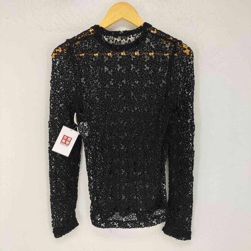 コムデギャルソン COMME des GARCONS フラワー 総レース 花柄 シースルー ストレッチ ロング カットソー レディース