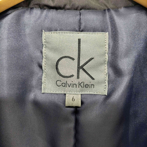 シーケーカルバンクライン ck Calvin Klein バックプリーツ ショールカラー 中綿 Aライン コート レディース 6