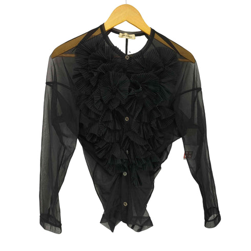 コムデギャルソン COMME des GARCONS 1991SS シアー フリルブラウス レディース