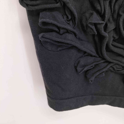 ローブドシャンブルコムデギャルソン robe de chambre COMME des GARCONS 立体花モチーフ テープ刺繍 Uネック カットソー レディース