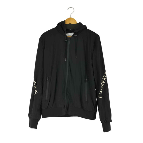 カルバンクラインジーンズ Calvin Klein Jeans ワードマーク ナイロン トラック フーディ メンズ JPN:L