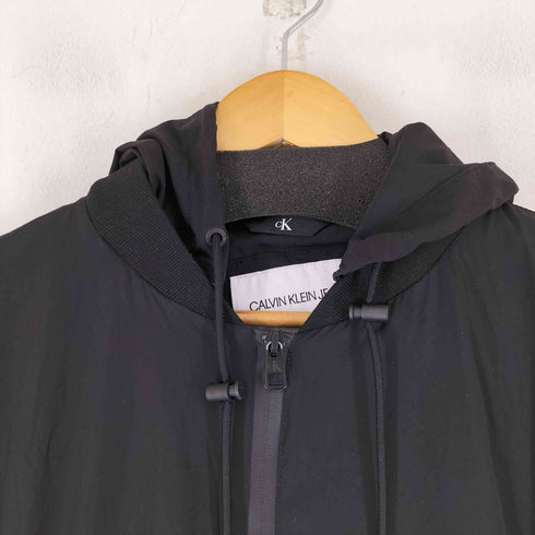 カルバンクラインジーンズ Calvin Klein Jeans ワードマーク ナイロン トラック フーディ メンズ JPN:L