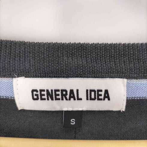 GENERAL IDEA ロゴ メタルプレート マルチボーダーニットカーディガン レディース import:S