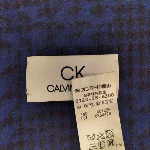 シーケーカルバンクライン ck Calvin Klein 総柄 カシミヤマフラー メンズ