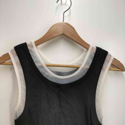 メゾンスペシャル MAISON SPECIAL 2way Neck Sheer Docking Tank Top レディース FREE