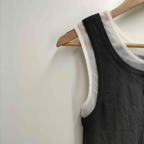 メゾンスペシャル MAISON SPECIAL 2way Neck Sheer Docking Tank Top レディース FREE