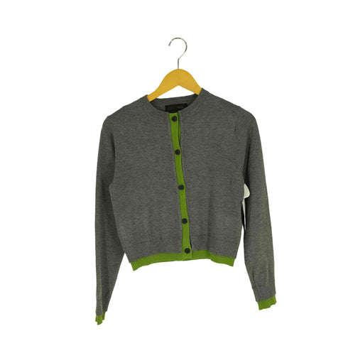 ザラ ZARA コントラストニットカーディガン レディース import:S