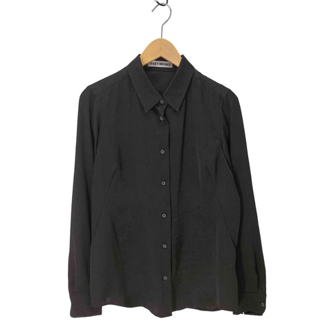 イッセイミヤケ ISSEY MIYAKE 90S 99ss 銀タグ ダーツ ウェーブ シャツ レディース JPN:2