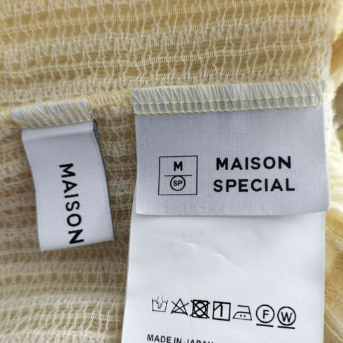 メゾンスペシャル MAISON SPECIAL ボリュームスリーブプリーツトップス レディース FREE