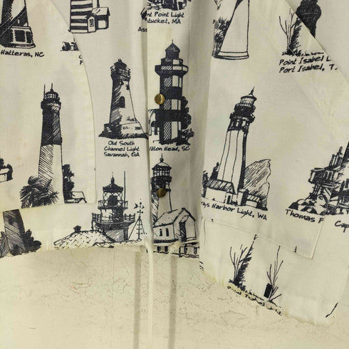 MICHIGAN RAG CO 90S USA製 灯台柄 フーデッド ジャケット メンズ S/M