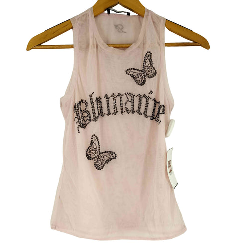 BLUMARINE イタリア製 ロゴ バタフライ タンクトップ レディース