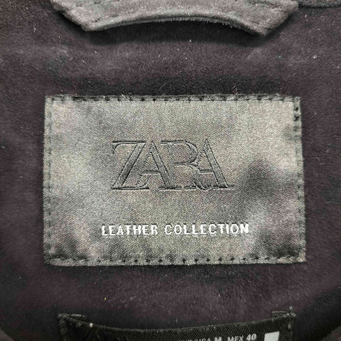 ザラ ZARA スエード レザーシャツジャケット メンズ import:M