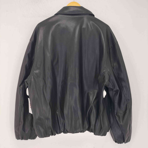 ザラ ZARA フェイクレザーボンバージャケット メンズ import:L