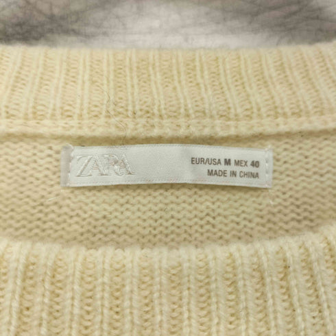 ザラ ZARA ブラッシュドテクスチャーケーブルニットセーター メンズ import:M