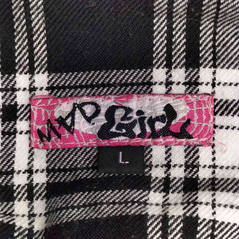 MAD GIRL チェック柄 ジップデザイン プリーツスカート レディース JPN:L