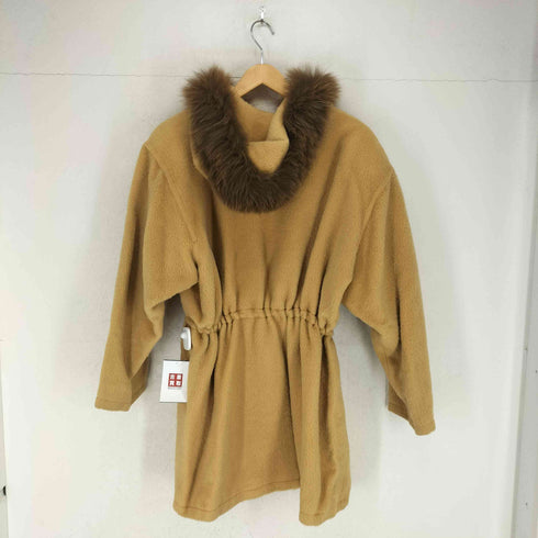 intiful alpaca アルパカ100 ドローストリングフーディーコート レディース 9A
