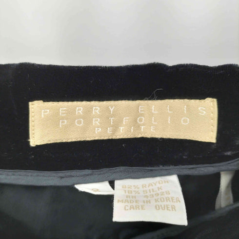 ペリーエリスポートフォリオ PERRY ELLIS PORTFOLIO レーヨン シルク ベロア プリーツ スカート レディース 2