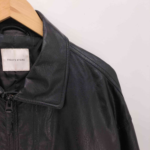 フリークスストア FREAKS STORE リラックスフィット フェイクレザー ジップアップ ブルゾン メンズ JPN:L