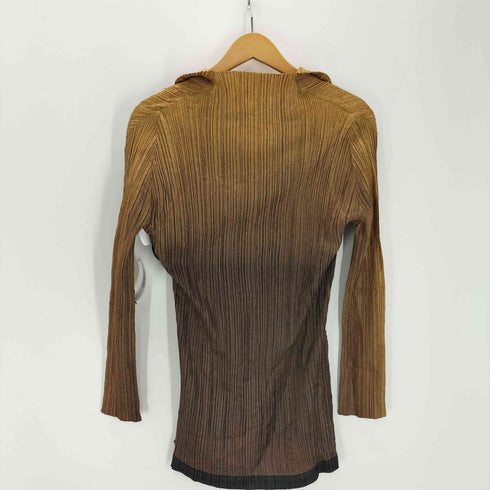 プリーツプリーズイッセイミヤケ PLEATS PLEASE ISSEY MIYAKE Gradation Color Pleats Blouse グラデーション カラー プリーツ ブラウス カットソー レディース JPN:M
