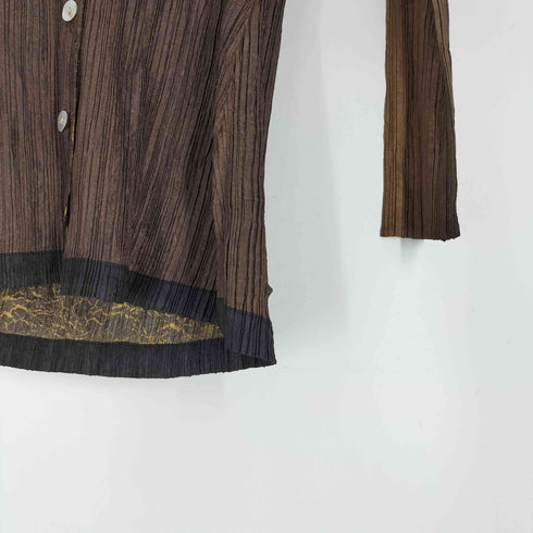 プリーツプリーズイッセイミヤケ PLEATS PLEASE ISSEY MIYAKE Gradation Color Pleats Blouse グラデーション カラー プリーツ ブラウス カットソー レディース JPN:M