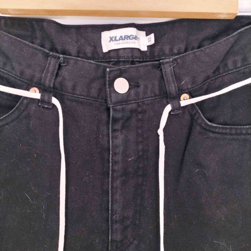 エクストララージ XLARGE テーパード ブラック デニム メンズ 32