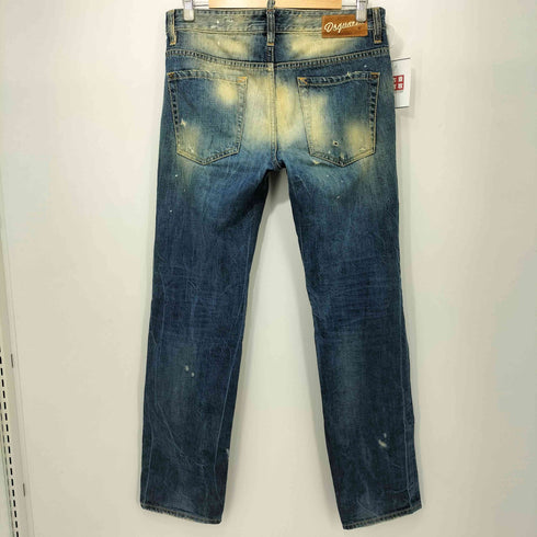 ディースクエアード DSQUARED2 00s ウォッシュド ペンキ ダメージデニム スキニー メンズ JPN:44