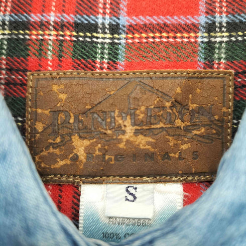 ペンドルトン PENDLETON 香港製 シャンブレーシャツ 前立てチェック レディース JPN:S
