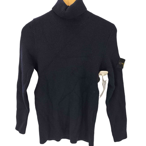ストーンアイランド STONE ISLAND 20AW ロゴ ワッペン 付き タートルネック ウール ニット セーター メンズ import:L