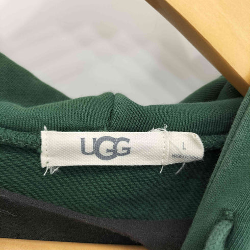 アグ UGG カッティングロゴ フーディ パーカー レディース L