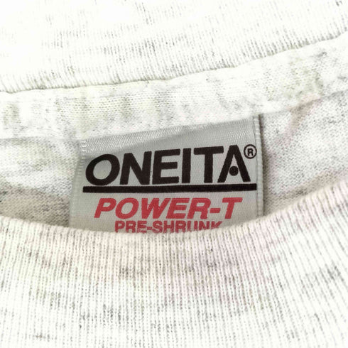オニータ ONEITA 90s USA製 POWER-T プリント 半袖カットソー メンズ JPN:XL