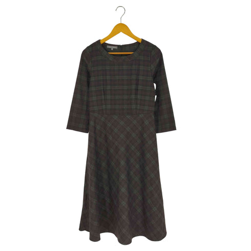 ローラアシュレイ LAURA ASHLEY チェック柄 フレアワンピース レディース 9