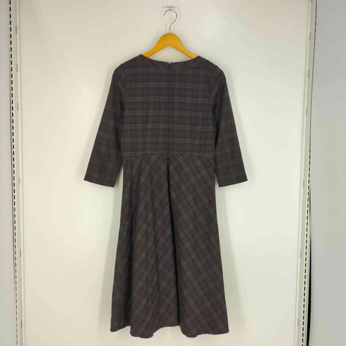 ローラアシュレイ LAURA ASHLEY チェック柄 フレアワンピース レディース 9