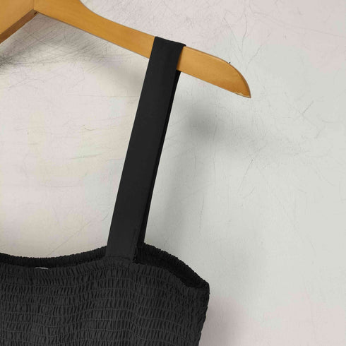 ザラ ZARA シャーリングキャミワンピース レディース import:S