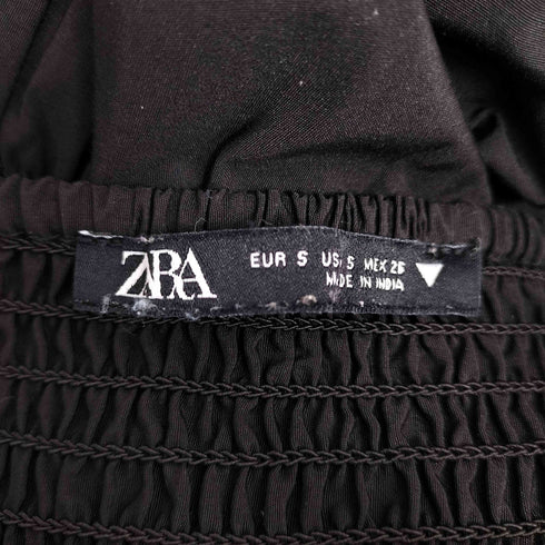 ザラ ZARA シャーリングキャミワンピース レディース import:S