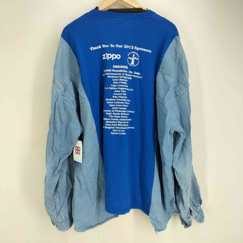 ジャージーズ JERZEES デニムシャツ切替 L/S カットソー メンズ 2XL