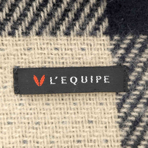レキップヨシエイナバ LEQUIPE YOSHIE INABA チェック柄 ウール マフラー レディース