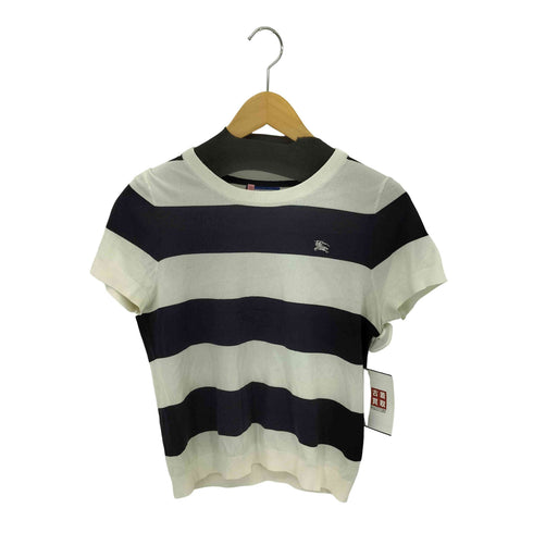 バーバリーブルーレーベル BURBERRY BLUE LABEL ボーダー クルーネック 半袖Tシャツ カットソー レディース 38