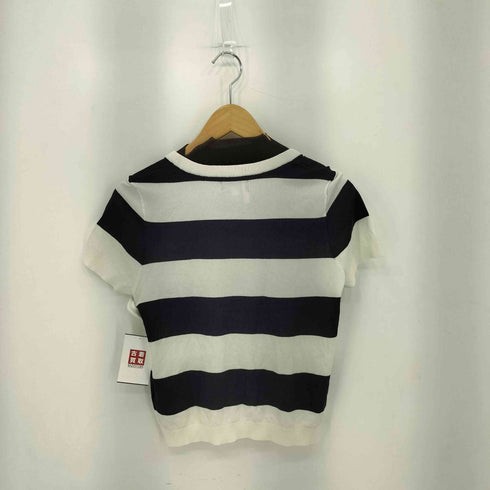 バーバリーブルーレーベル BURBERRY BLUE LABEL ボーダー クルーネック 半袖Tシャツ カットソー レディース 38