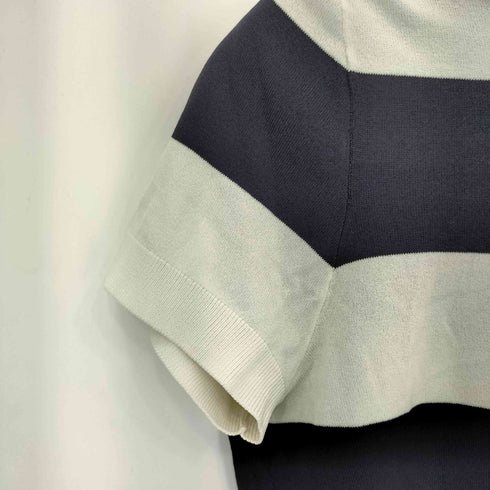 バーバリーブルーレーベル BURBERRY BLUE LABEL ボーダー クルーネック 半袖Tシャツ カットソー レディース 38